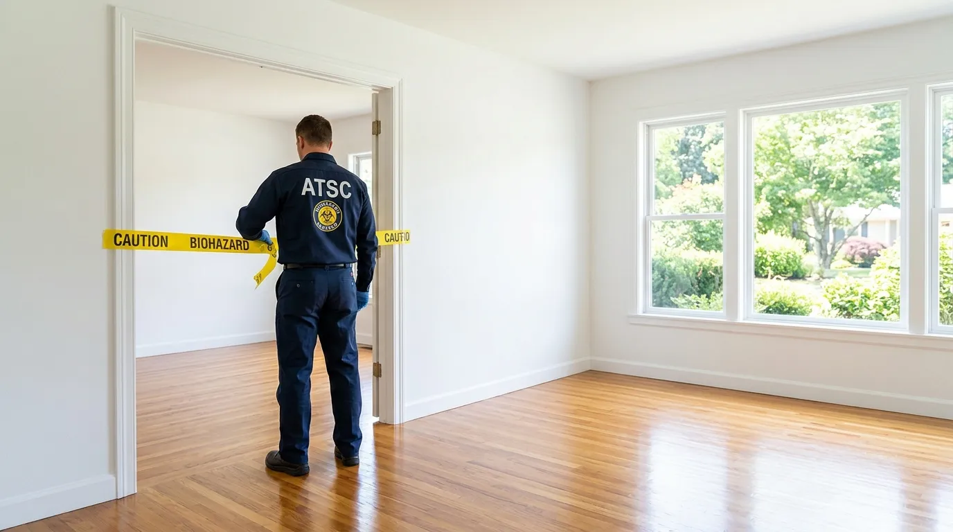 Certified biohazard cleanup crew performing Decomposition Cleanup in Tallmadge